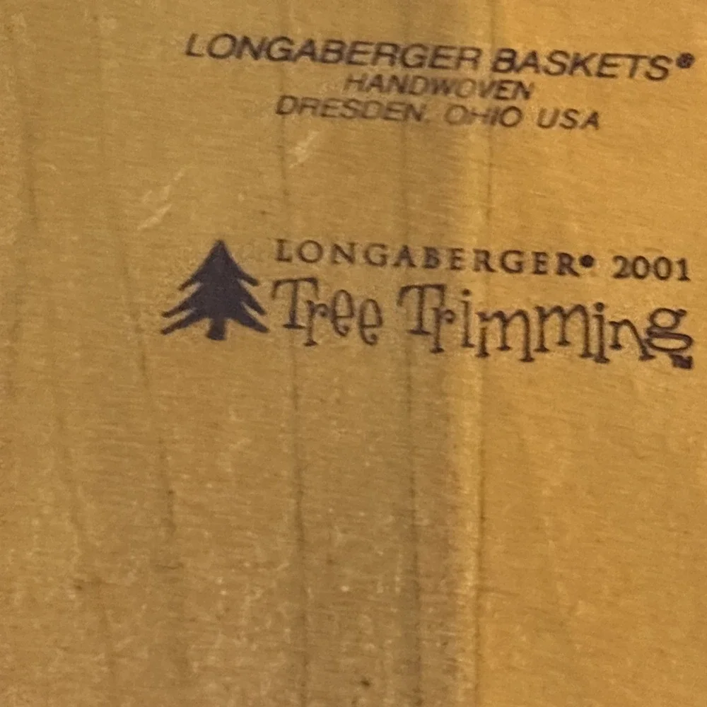 Longaberger Twinkle Twinkle Star Basket 2001 Tree Trimming Series Signed Tie On
